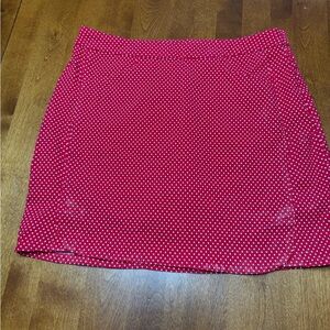 Kate Park Size Medium Stylish Red Polka Dot Women's Skort
